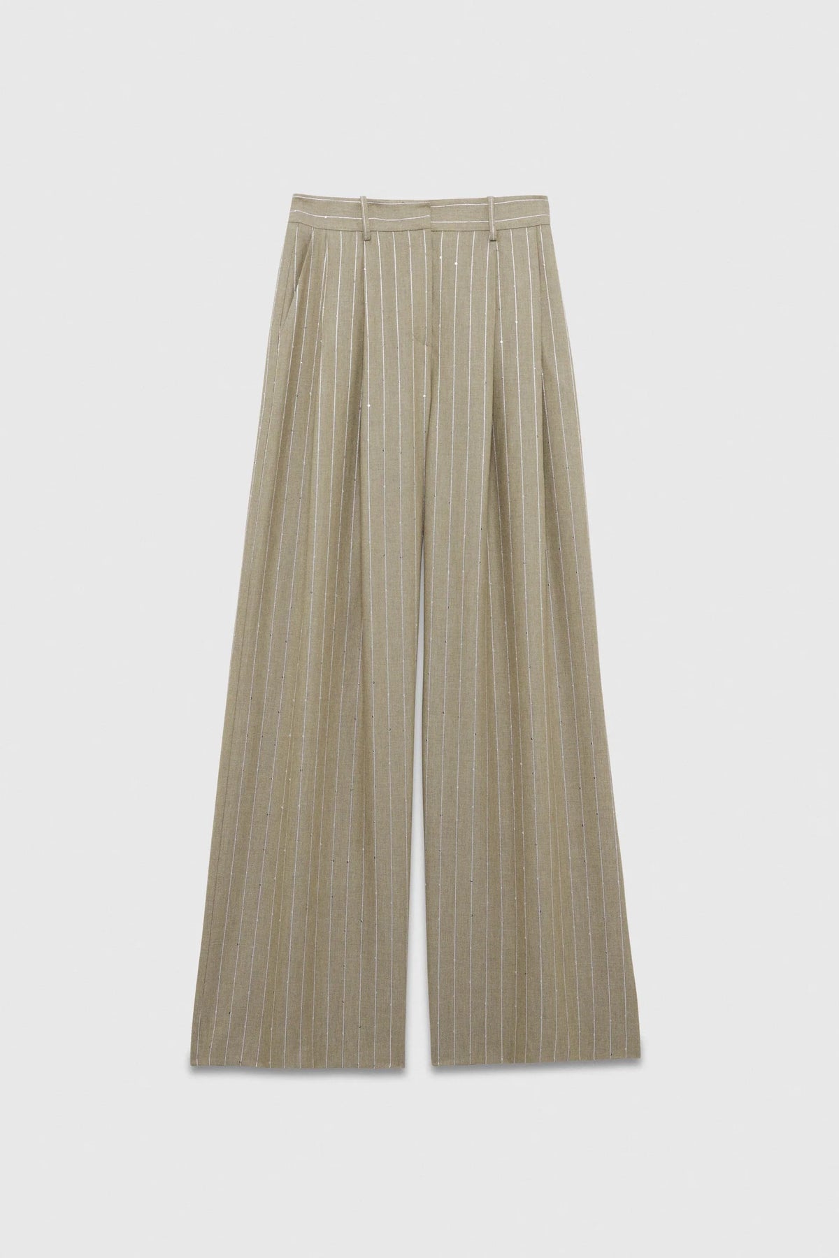 Pantalone gessato con pailletes Ermanno Firenze