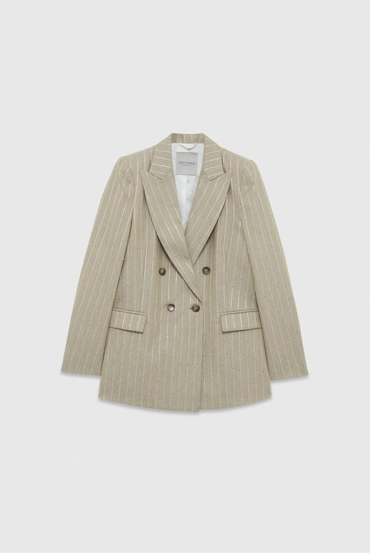 Blazer gessato con pailletes Ermanno Firenze