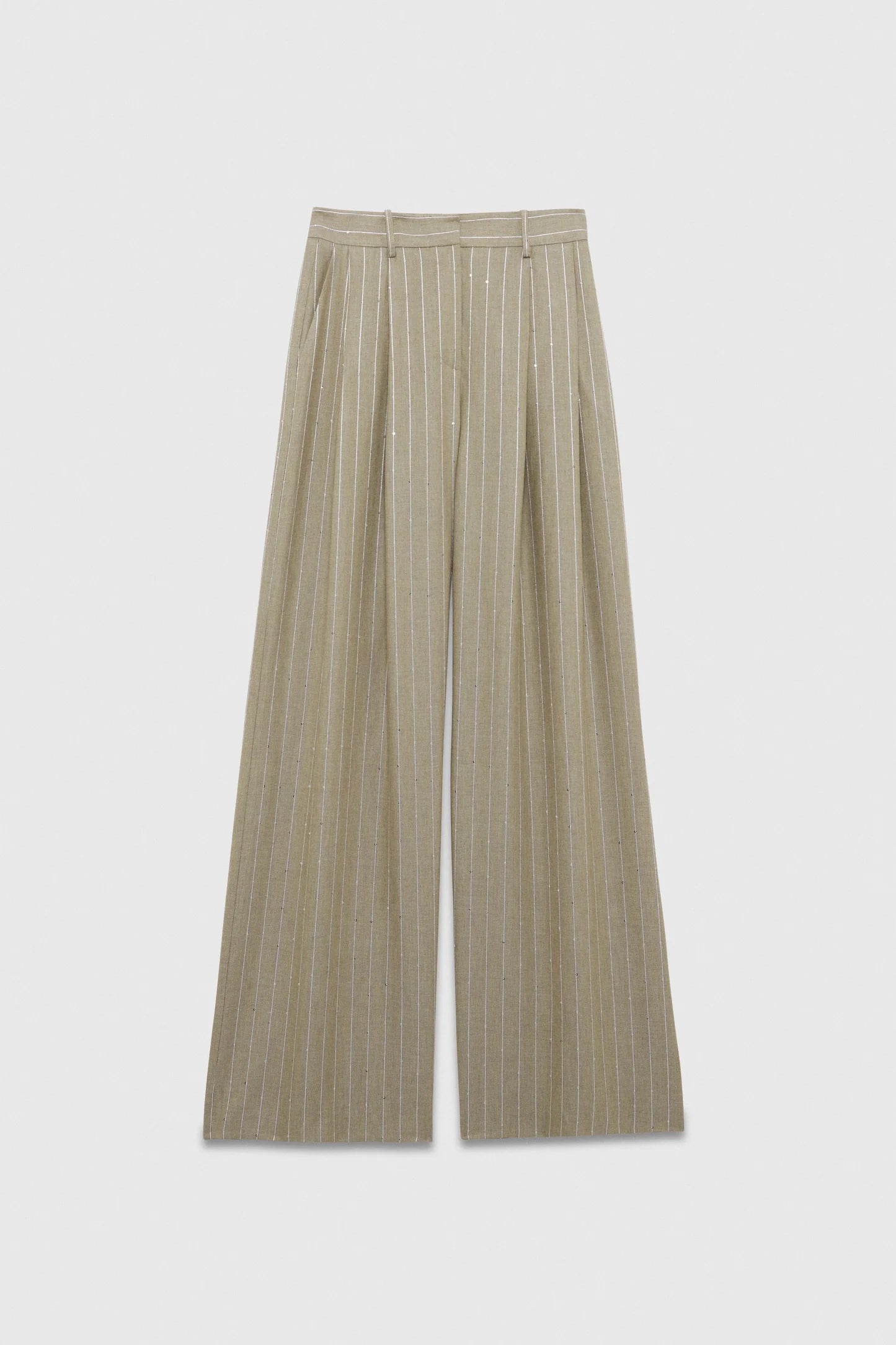 Pantalone gessato con pailletes Ermanno Firenze